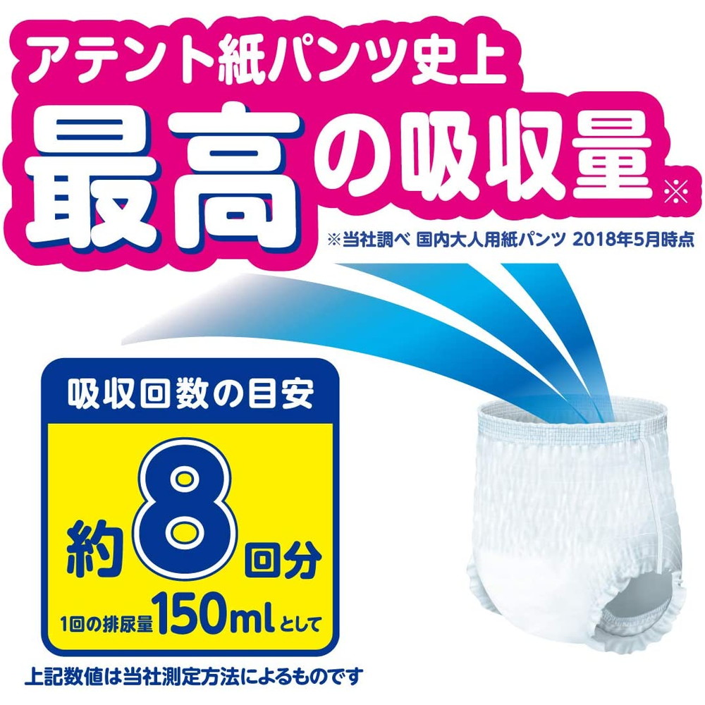 大王製紙 アテント 夜1枚安心パンツ パッドなしでずっと快適 男女共用