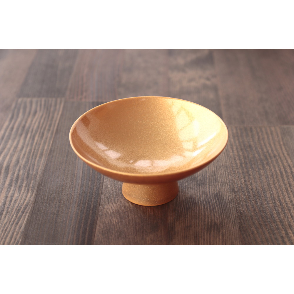 丸モ高木陶器 漆薄手磁器 Lacquered thin porcelain 平盃ペア(木箱入