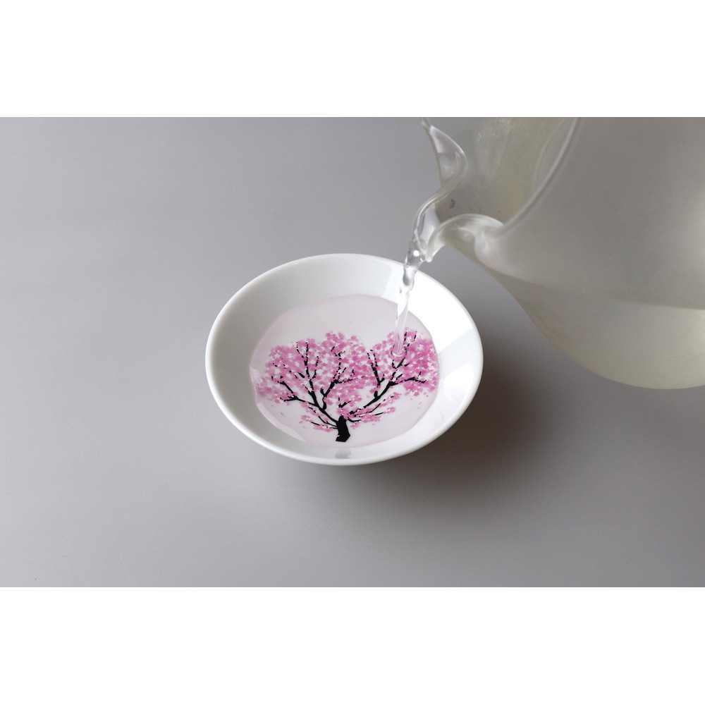 丸モ高木陶器 冷感桜 平盃ペア ラッピング有 0100-001-00｜うさマート