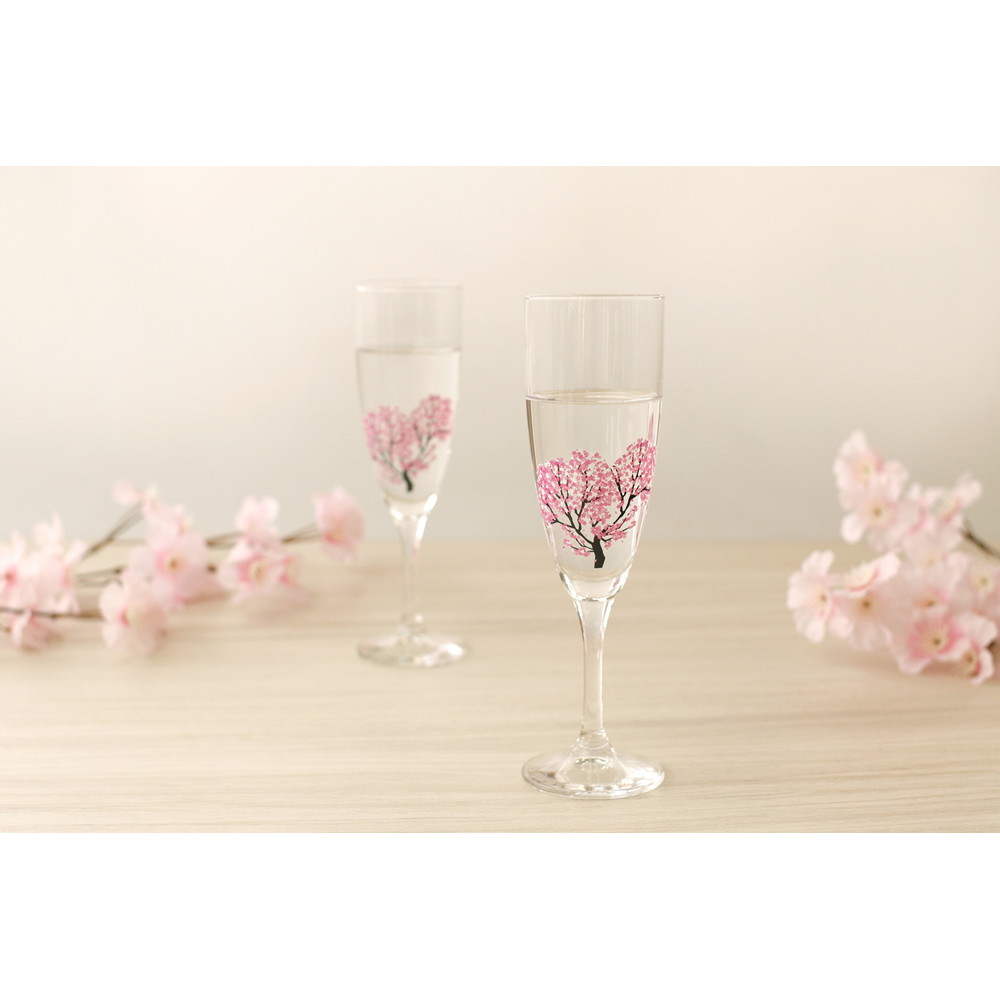 丸モ高木陶器 冷感桜 シャンパンペア ラッピング有 0100-002-00｜うさ