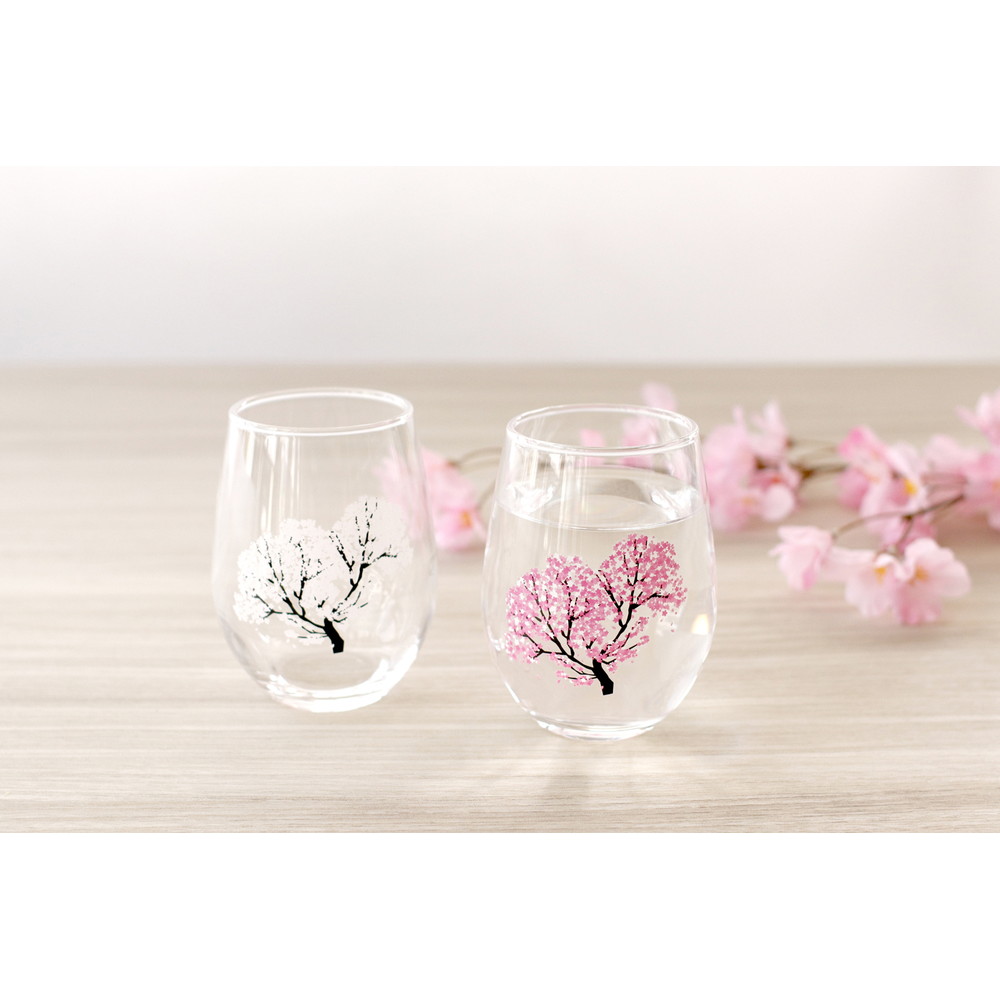丸モ高木陶器 冷感桜 フリーグラスペア ラッピング有 0100-014