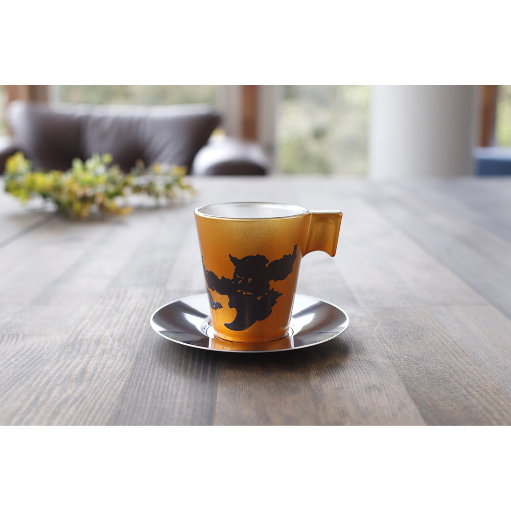 丸モ高木陶器 温感デミタスカップ&ソーサーセット ボタニカル 皇帝 GD