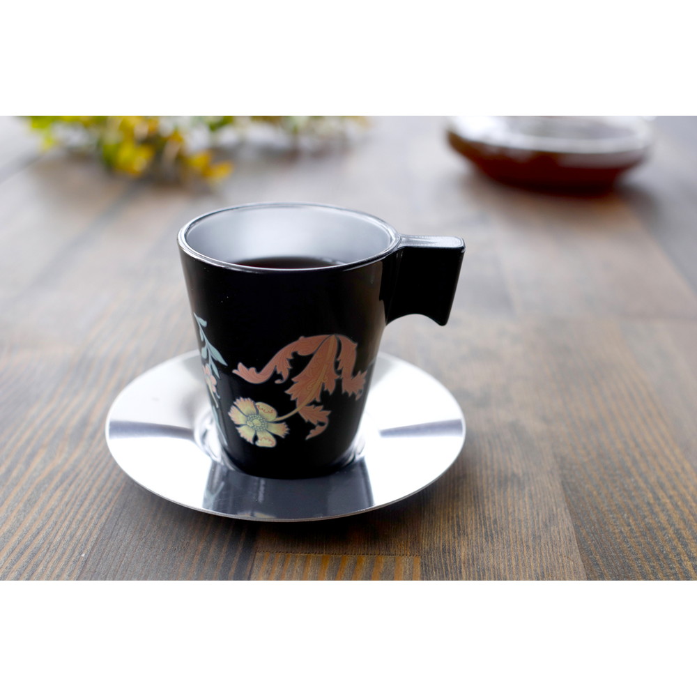 カップとソーサー セット 陶器 カップ&ソーサー 5客セット ルティーネ おしゃれ モノトーン
