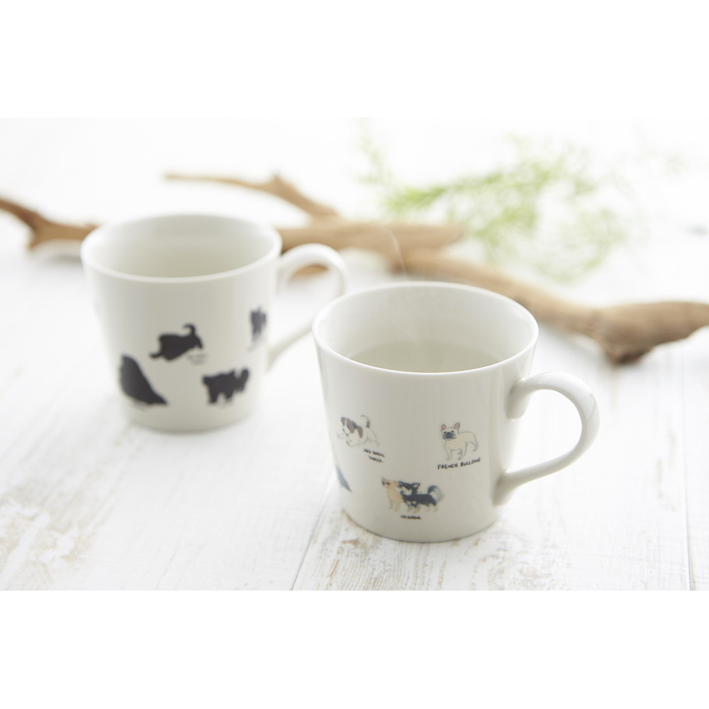 丸モ高木陶器 温感ゆる犬マグカップ1 コーギー他 ラッピング有 0771