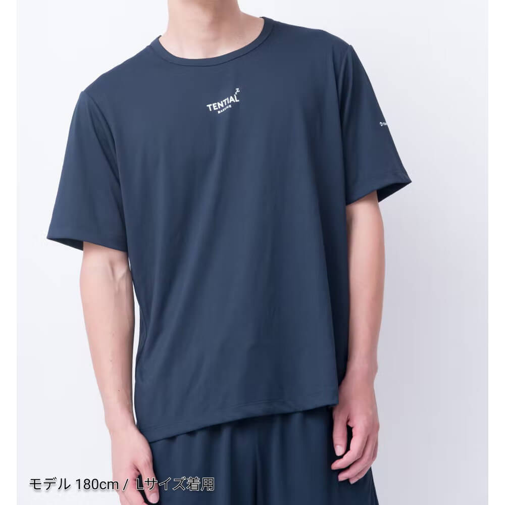 TENTIAL リカバリーウェア BAKUNE Dry 半袖Tシャツ L ネイビー｜宇佐美