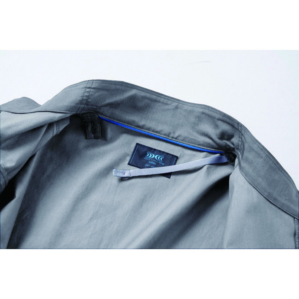 空調服 遮熱長袖ブルゾン ウェアのみ 杢ネイビー 3L KU92200