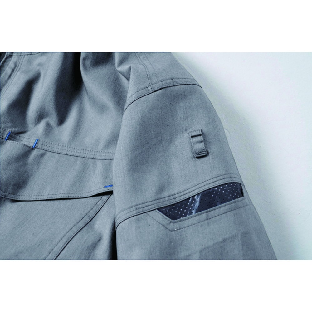 空調服 遮熱長袖ブルゾン ウェアのみ 杢ネイビー 3L KU92200