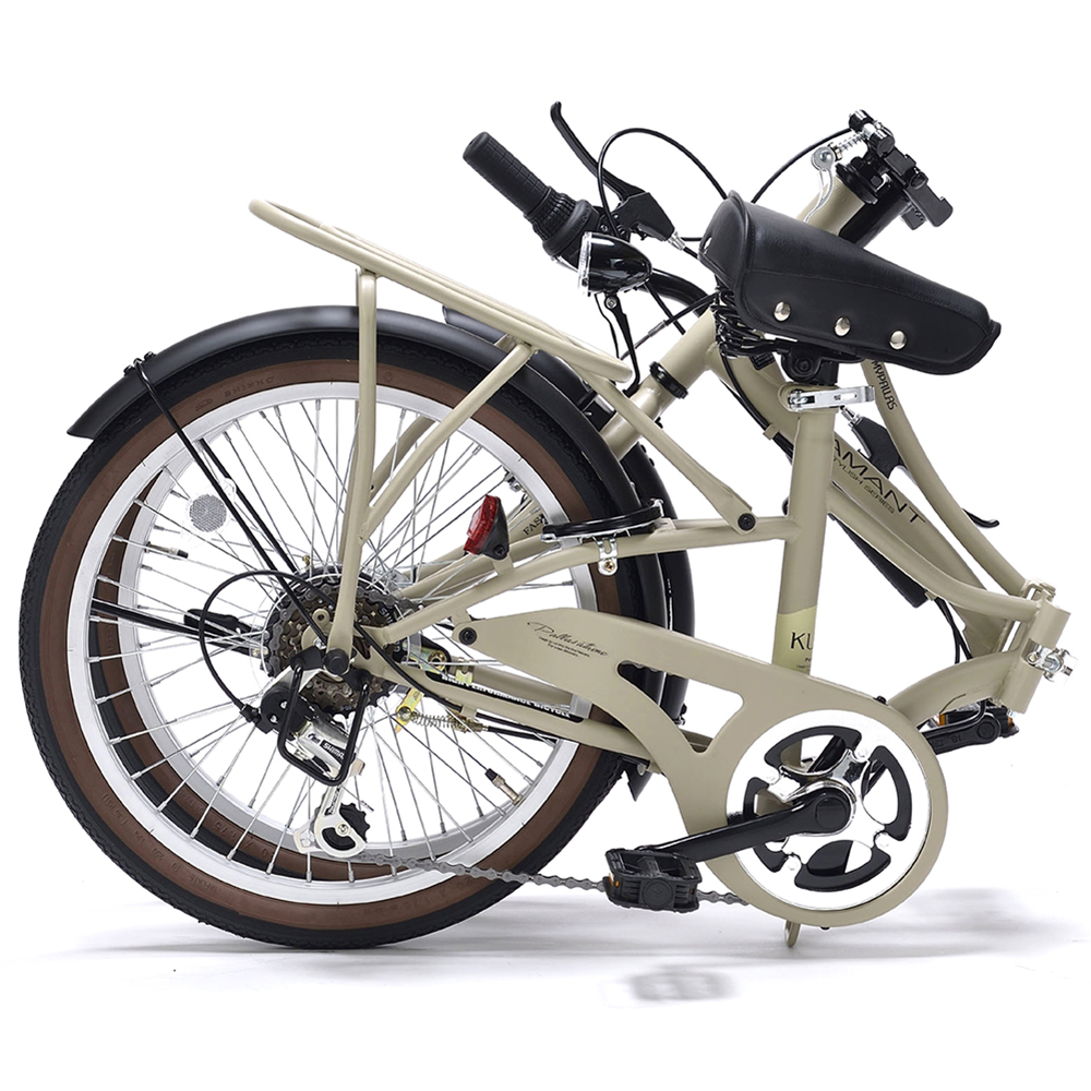 折畳自転車20・6段ギア LEDオートライト MF204 KURVE マット