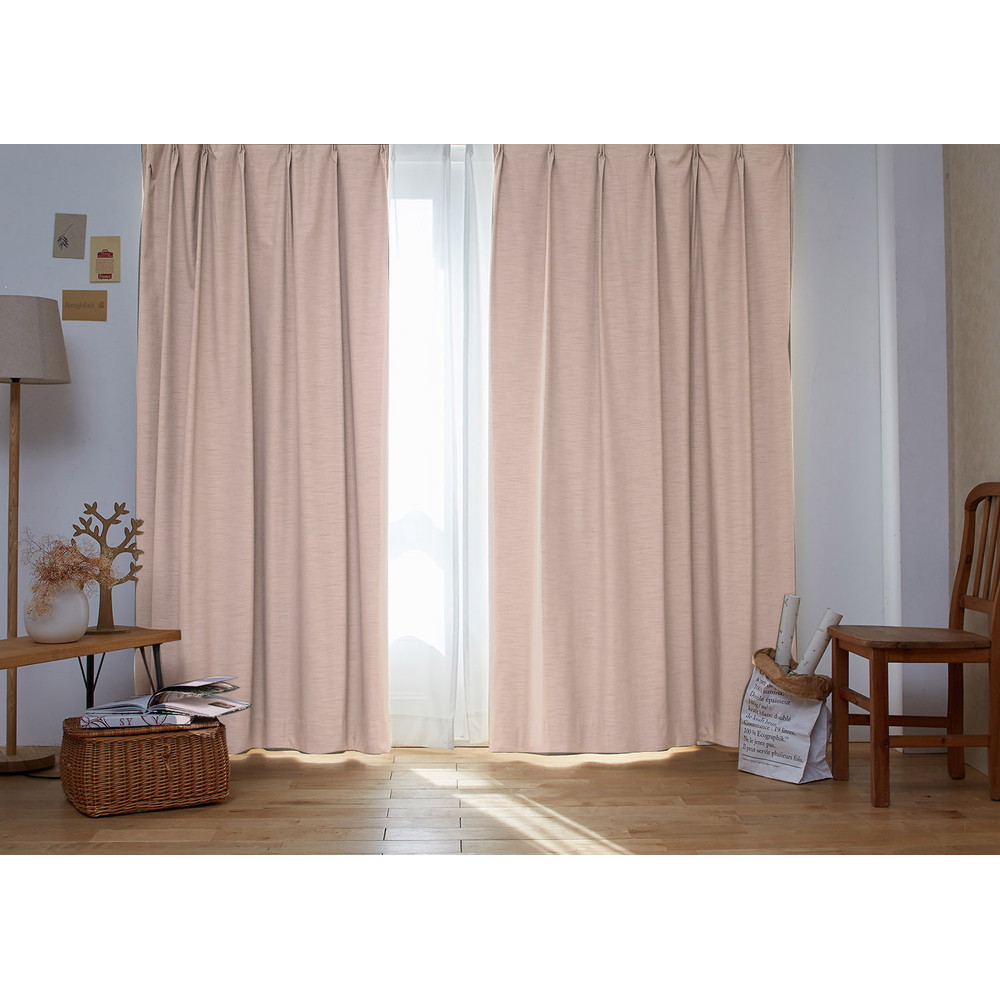 遮光カーテン ノーチェ 100×200cm ピンクベージュ 1枚入 V1129