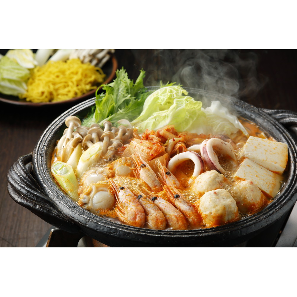 送料無料】北海道 海鮮キムチ鍋セット (白菜キムチ300g、各種具