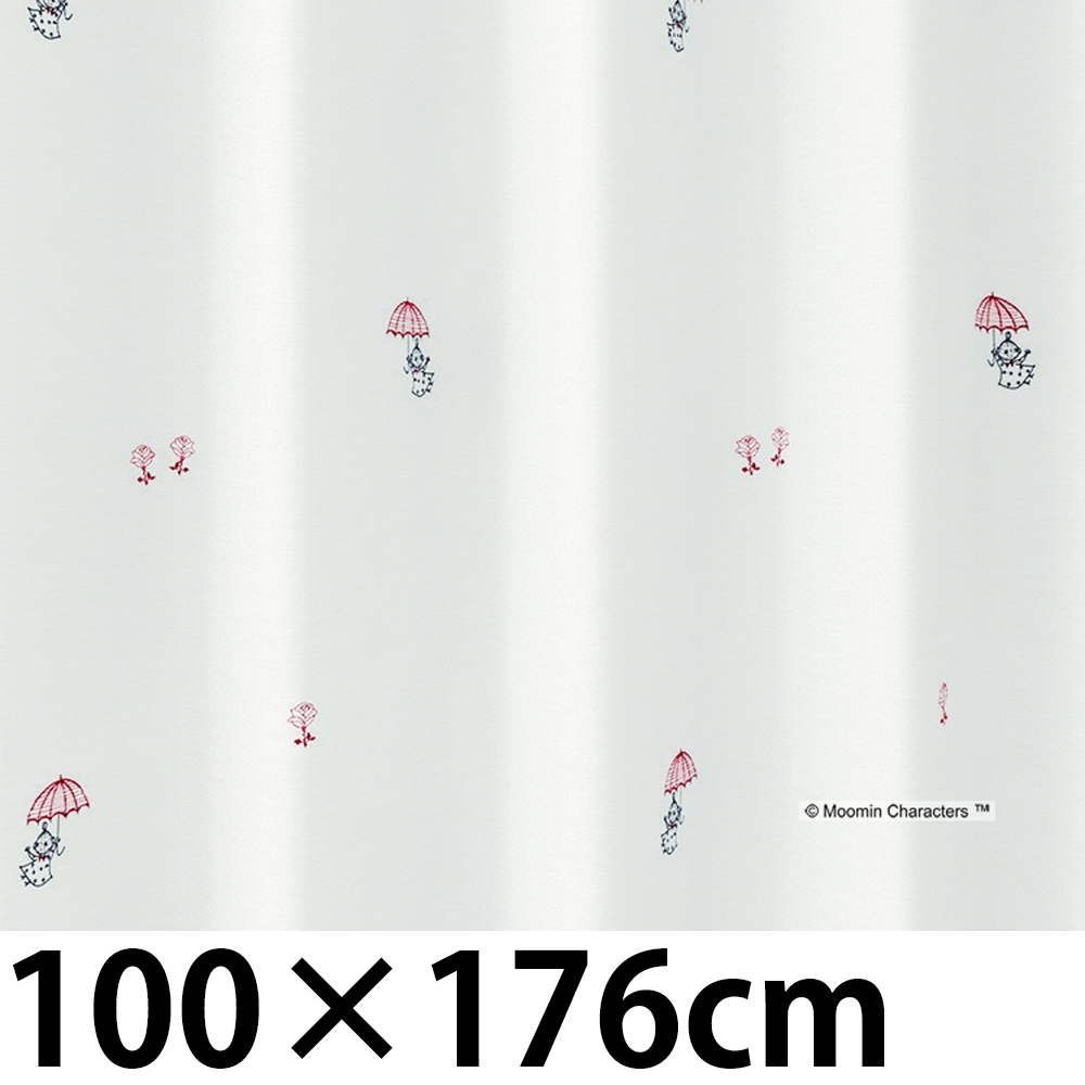 ムーミン レースカーテン アンブレラ 100×176cm ホワイト A1014 ...