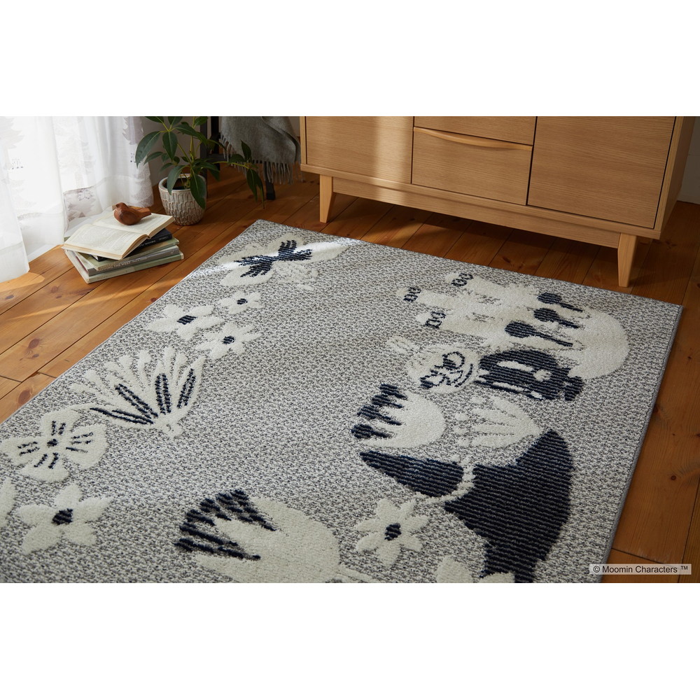 あなたにおすすめの商品 ムーミン ラグ コバナ 130×185cm ネイビー 13473166｜うさマート その他