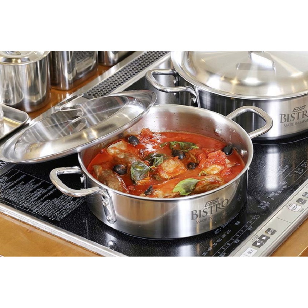 EBM ビストロ 三層クラッド 外輪鍋(蓋無) 24cm｜うさマートジャパン