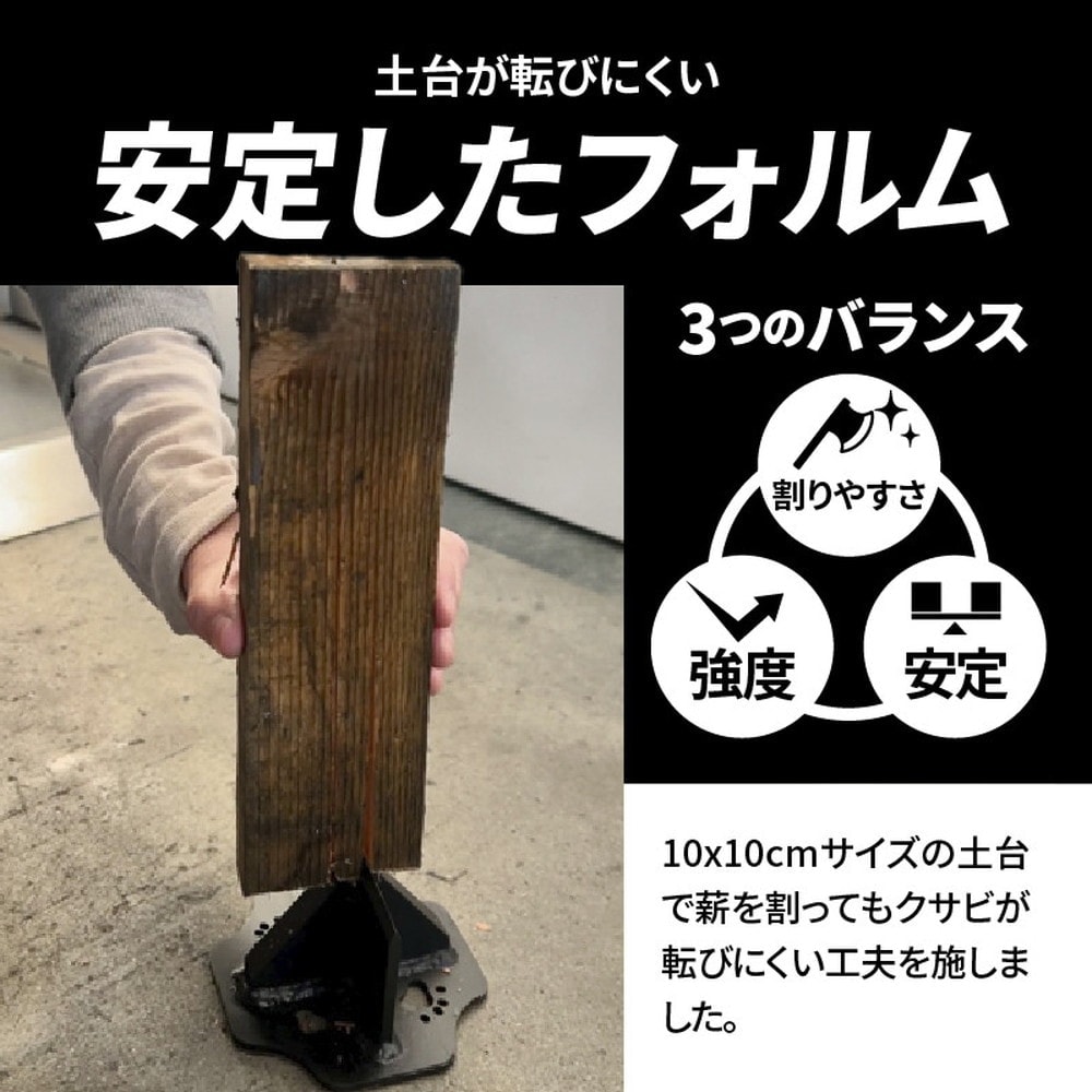 鍛冶屋の頓珍漢 薪割りクサビ ソロキャンプ用 MWK-1｜うさマート
