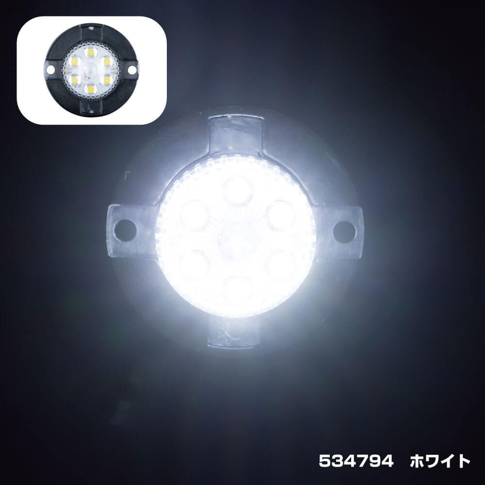 ジェットイノウエ LED丸ミニストロボ 12/24V共用 ホワイト