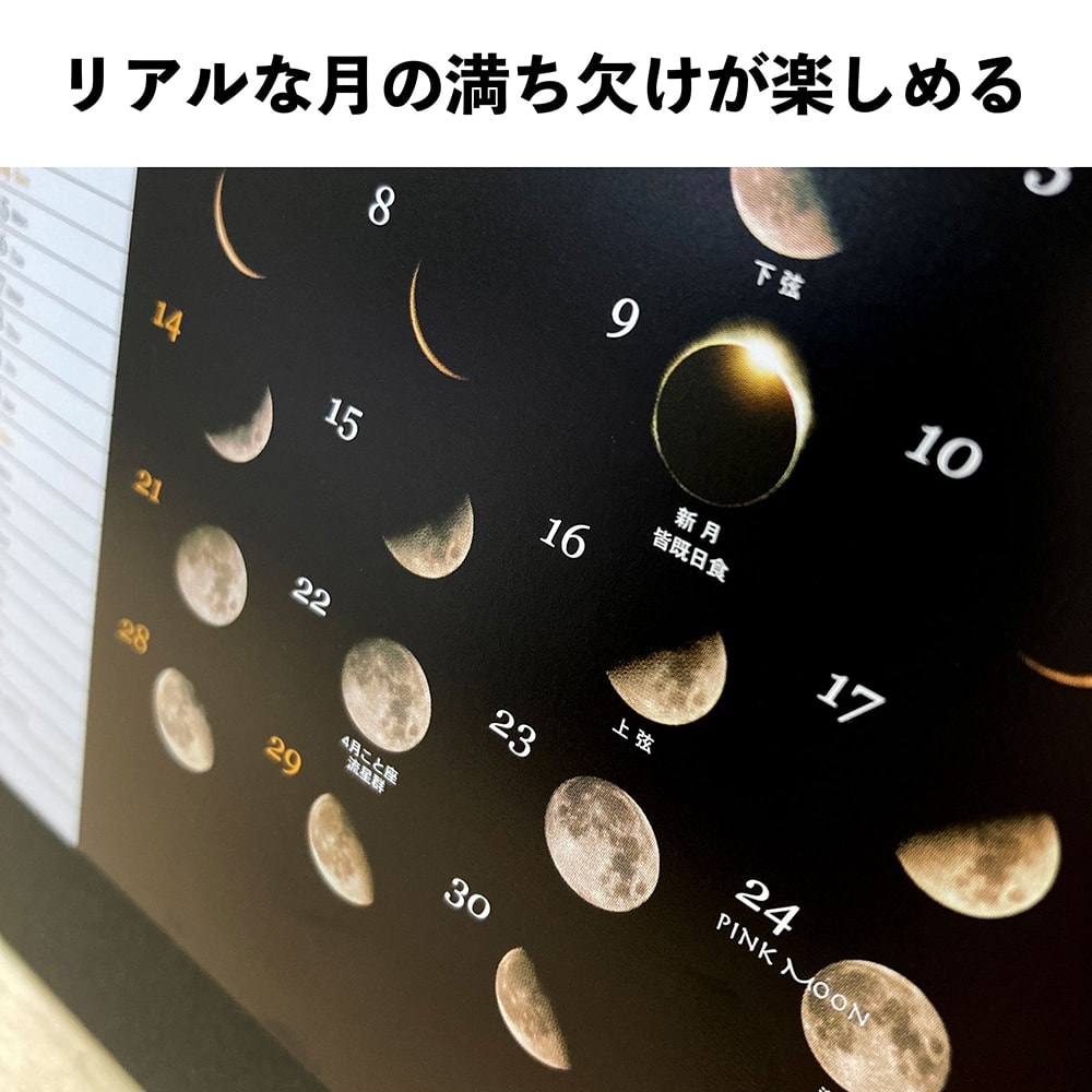 トーダン 2024年 卓上L・ルナ～月ごよみ～ 月の満ち欠けカレンダー TD