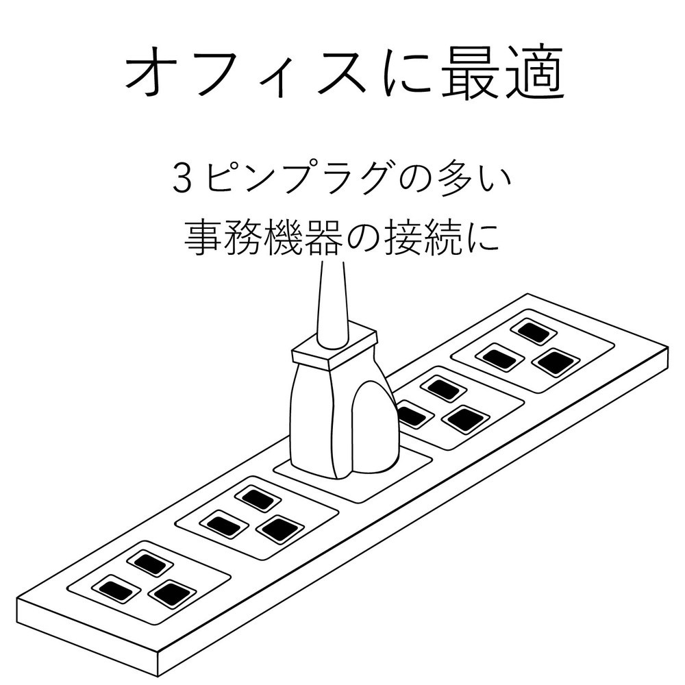 抜け止めマグネット雷タップ T-Y3A-3720WH｜宇佐美鉱油の総合通販