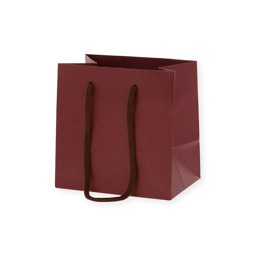HEIKO 紙袋 カラーチャームバッグ MW エンジ 10枚×10袋(計100枚入