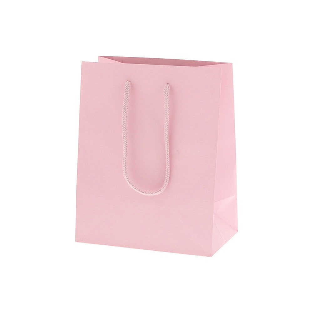 HEIKO 紙袋 プレーンチャームバッグ 20-12 ピンク 10枚×10袋(計100枚入
