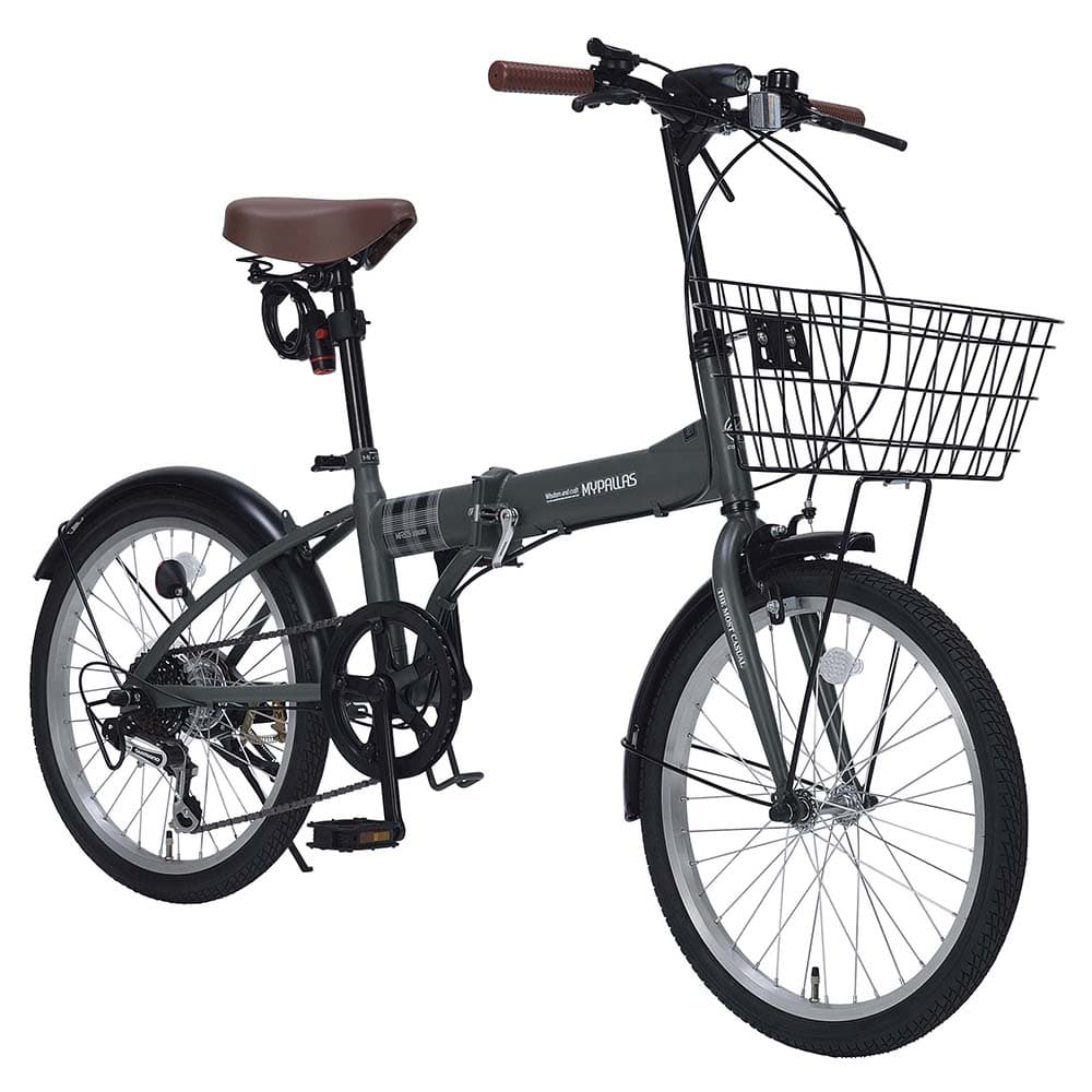 池商 折畳自転車20インチ 6段ギア オールインワン MF205 グリーン