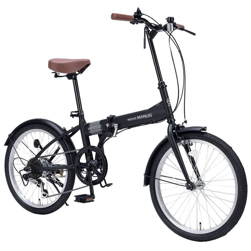 折畳自転車20・6段ギア MF202 マットブラック｜うさマート