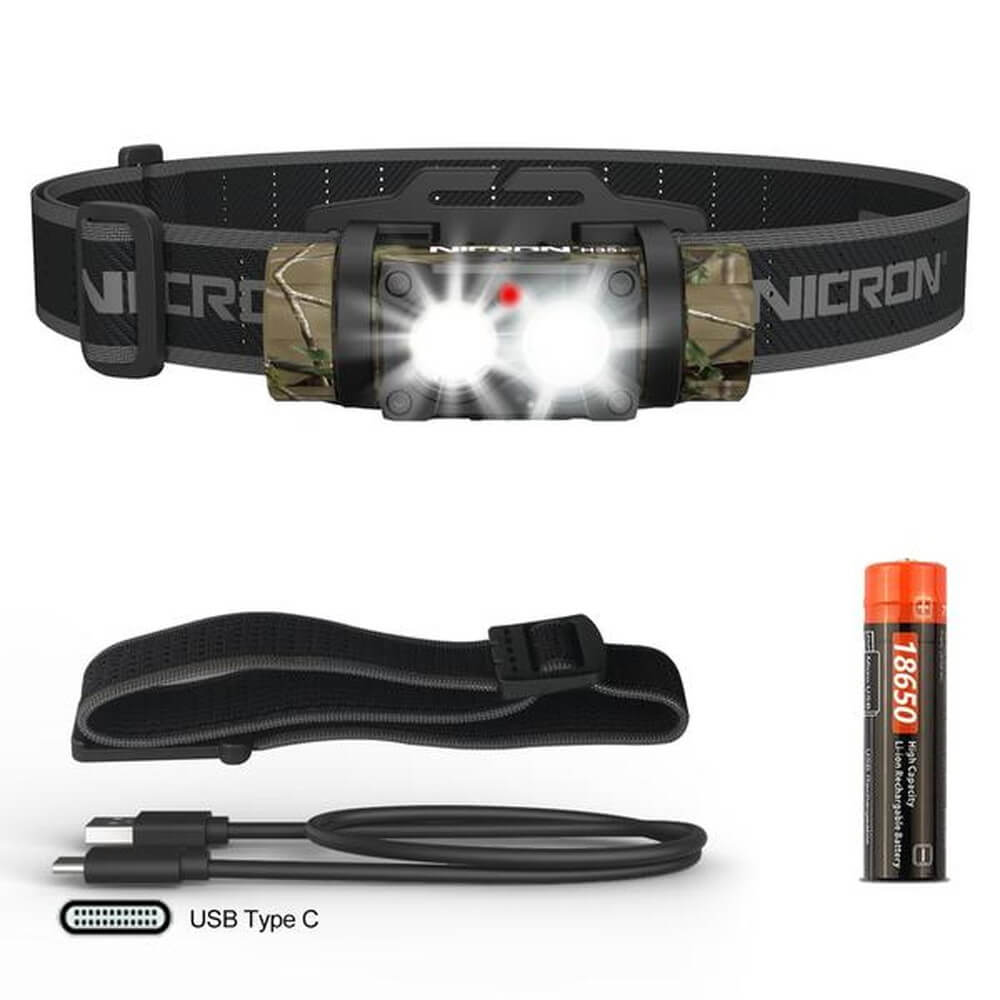 NICRON Camoヘッドライト 1600LM H35+｜うさマートジャパンサービス