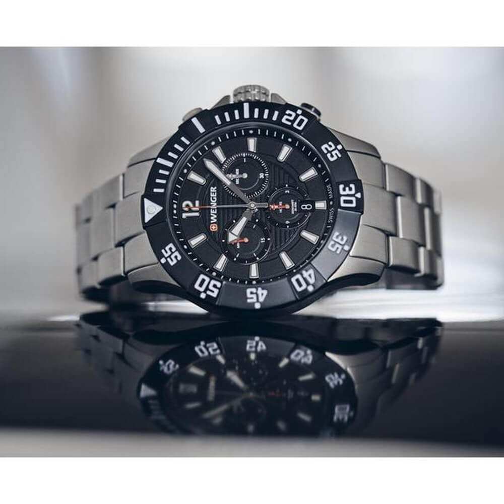 Wenger 200M 防水ダイバーズウォッチ ブラック/ブルー Wenger 200M 防水ダイバーズウォッチ ブラック/ブルー（これから