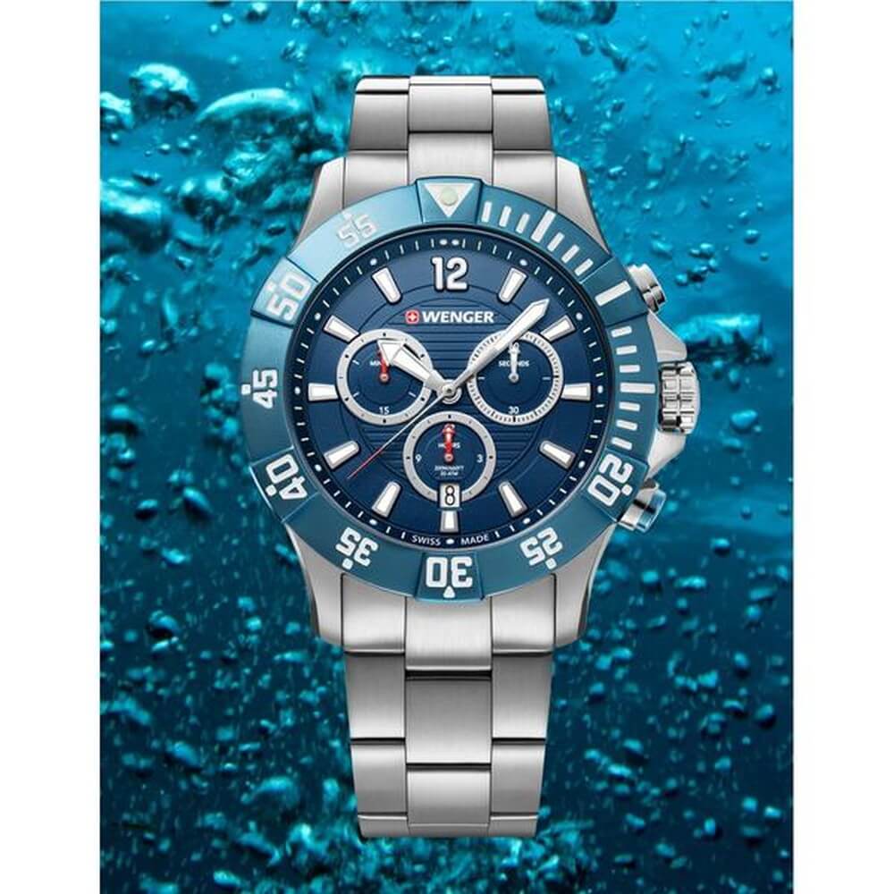 Wenger SEAFORCE CHRONO SS bracelet Blue 01.0643.119｜うさマート