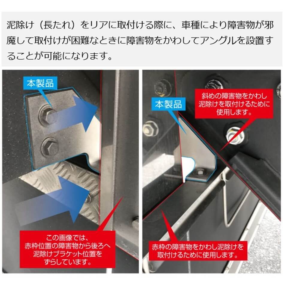 ジェットイノウエ 泥除け 長たれ用移動ブラケット 522048｜うさマート
