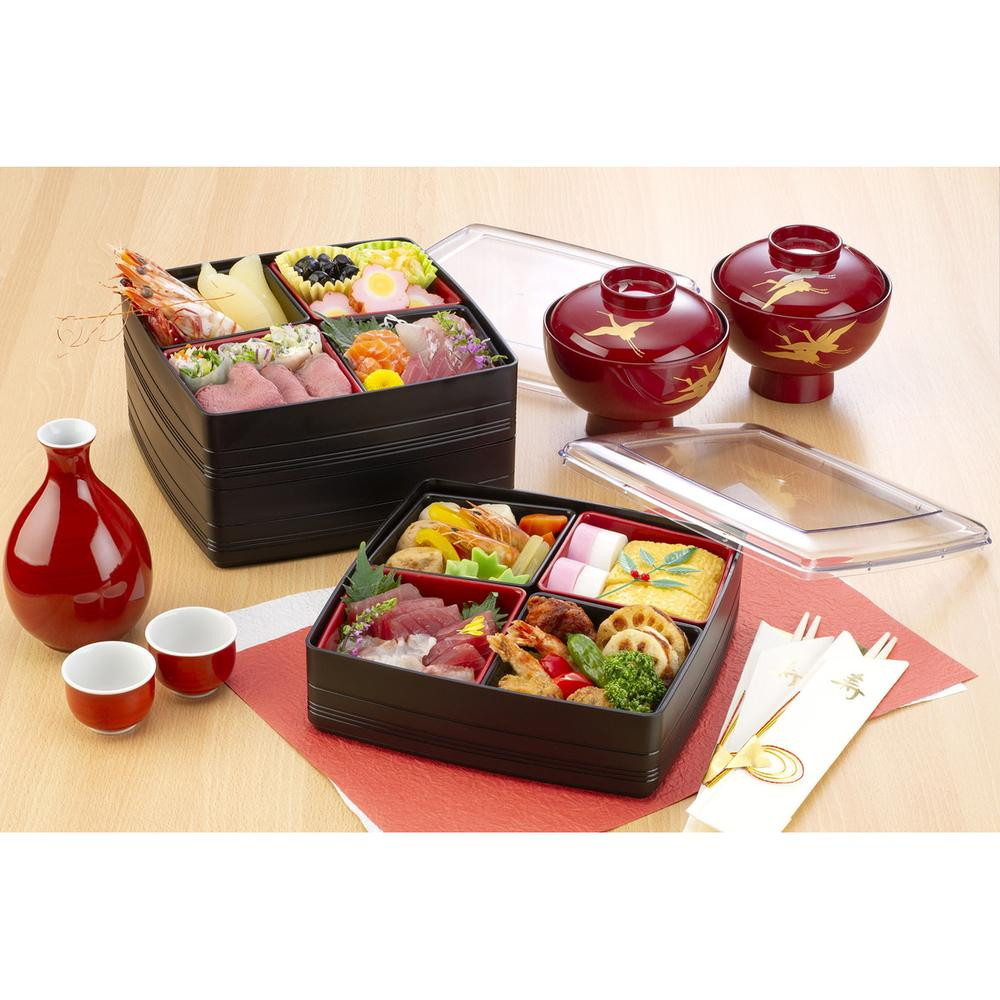 Chuo 漆器 膳 6仕切り 蓮の花　１５セット Chuo 漆器 膳 6仕切り 蓮の花 15セット