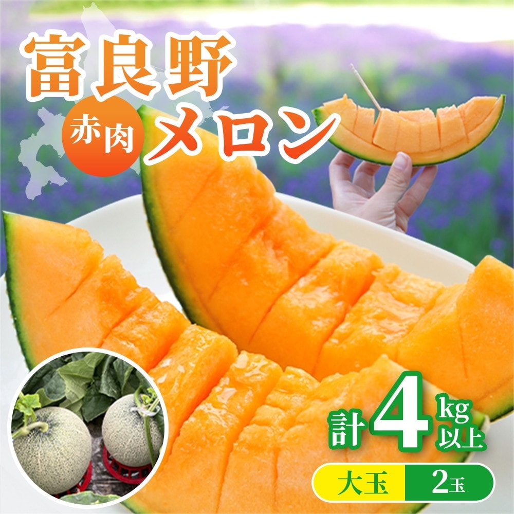 北海道富良野メロン 赤肉 8玉 ✖︎2箱有機肥料 農家直送(18) 富良野産赤肉メロン2玉 農家直送 【公式通販】