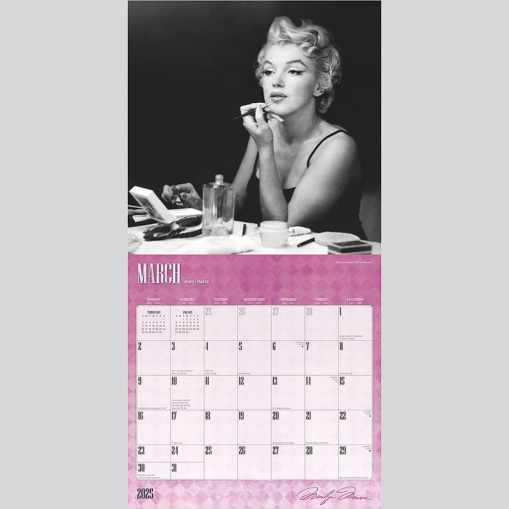 BrownTrout(ブラウントラウト) 2025年 カレンダー マリリン・モンロー(Marilyn Monroe Calendar)  30.5×61cm ZB-79657｜宇佐美鉱油の総合通販サイトうさマート