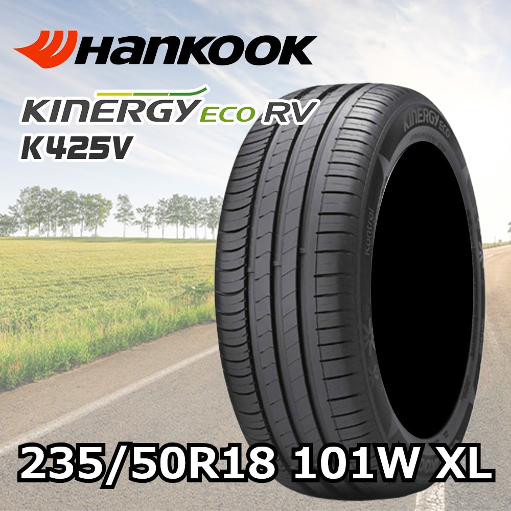 【HANKOOK KINERGY ECO 235/50R18】夏タイヤ【TOPY ANEVIAS 18インチ 8J5HPCD114.3+38】2017年製 アルファード ヴェルファイア等　(VTN444) クレジットカード QR決済可能 HANKOOK Kinergy eco RV K425V 235/50R18 101W XL｜うさマートジャパン
