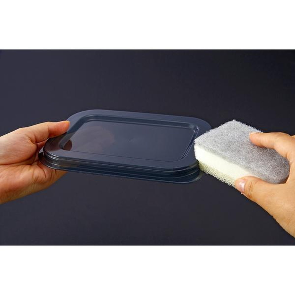 イノマタ化学 楽ちんパック 浅型550ml #1848 クリアーブラック｜うさ