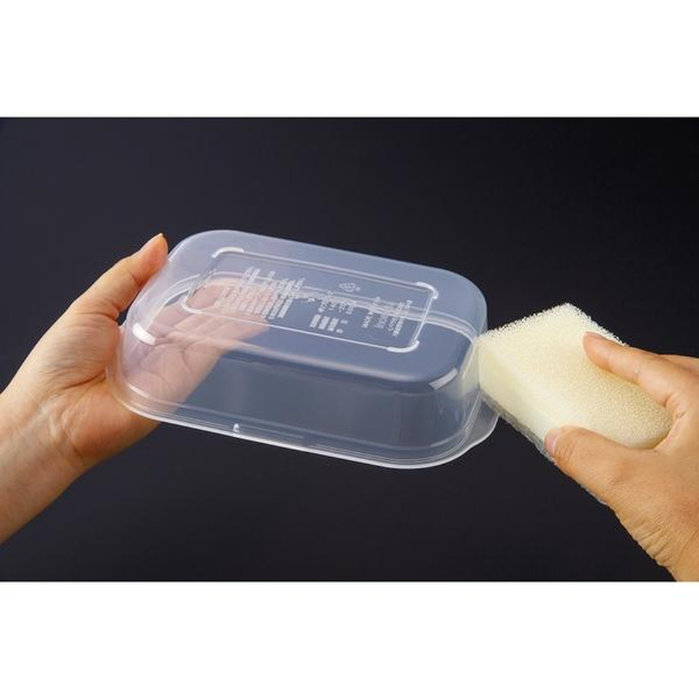 イノマタ化学 楽ちんパック 浅型550ml #1848 クリアーブラック｜うさ