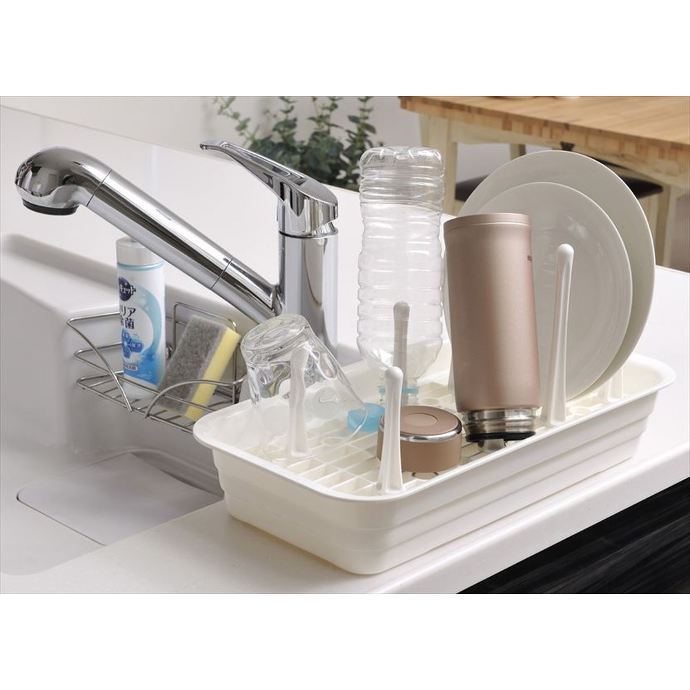 イノマタ化学 水切りラック ポタ ホワイト #0052｜うさマートジャパン