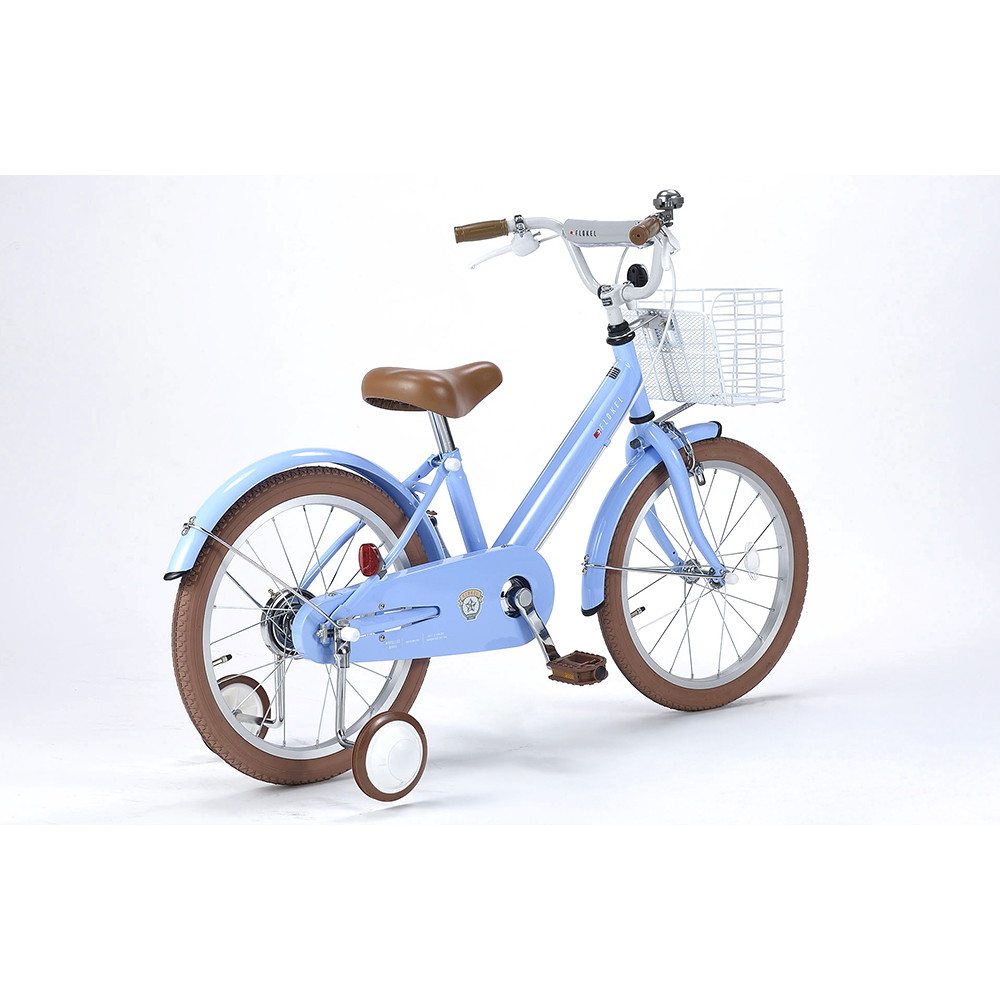 中古車　幼児用　フェリーク リトル　18インチ　美品 池商 MYPALLAS 子供用自転車18・補助輪付 MD-18 FLOKEL アクア｜うさ