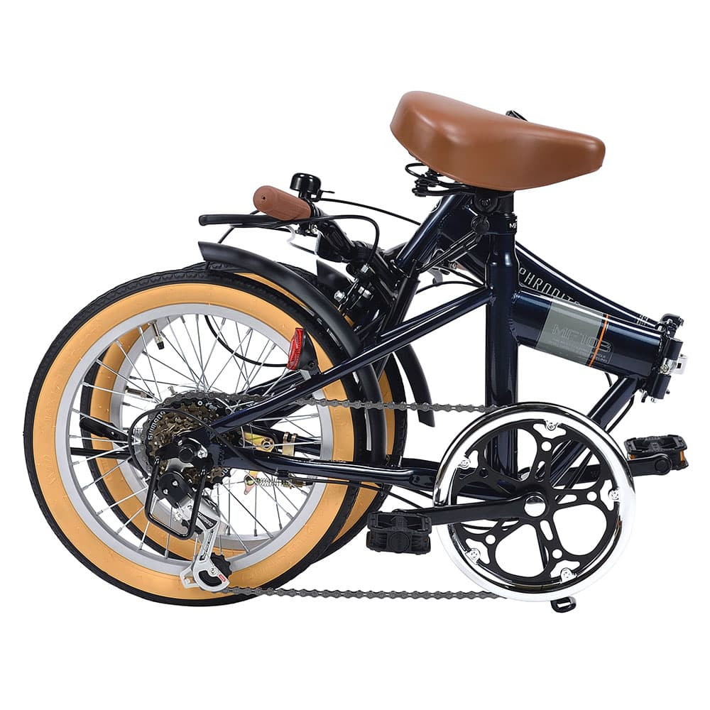 池商 折畳自転車16インチ 6段ギア MF103 ダークネイビー｜うさマート