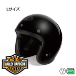 ハーレーダビッドソン 純正 ARAI製ソリッドビビッドブラック3/4
