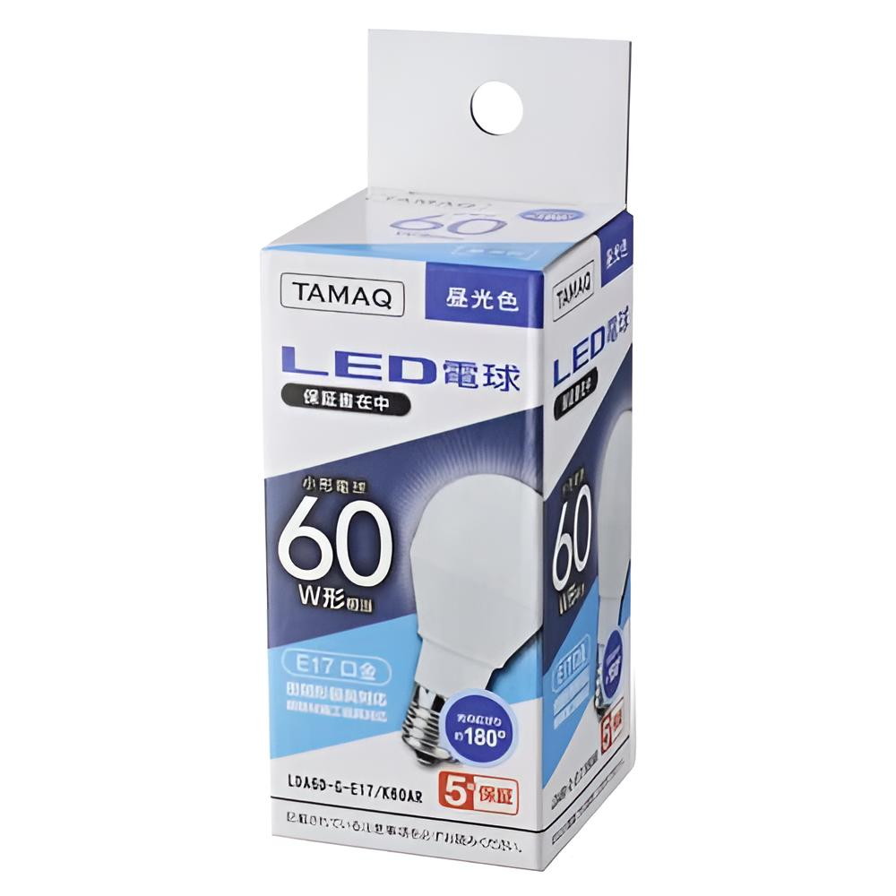 NVCライティングジャパン TamaQ LED電球 昼光色 60W形相当 LDA6D-G-E17