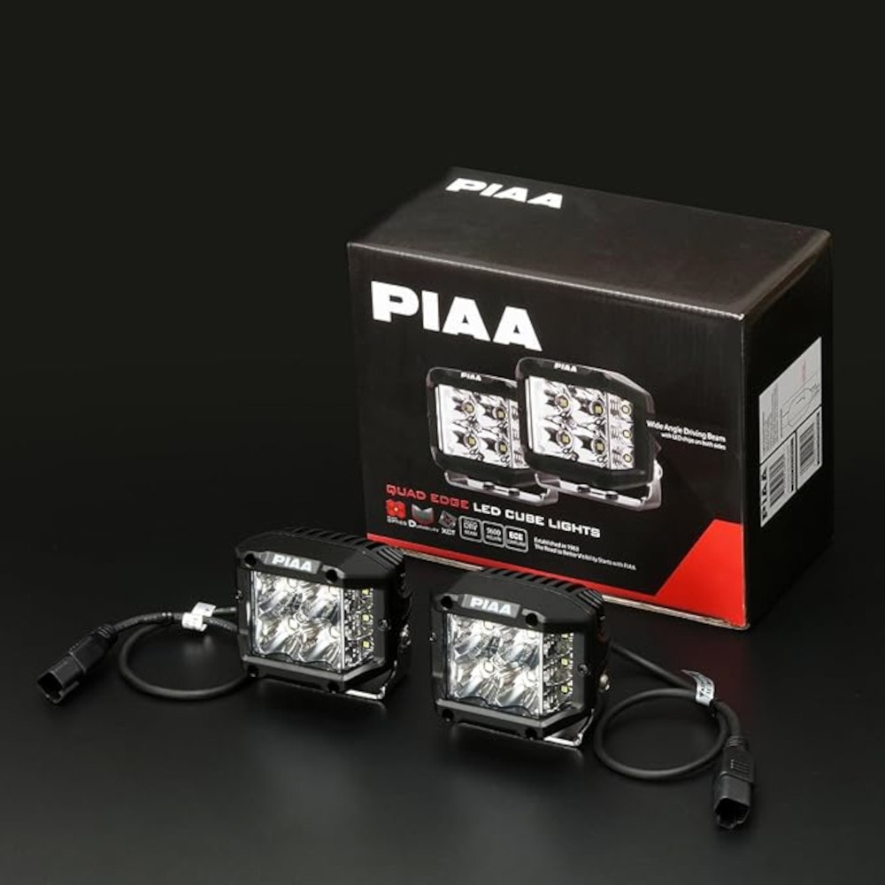 アクセサリー pia PIAA 後付けランプ QUAD EDGE LED CUBE LIGHTS 2個入