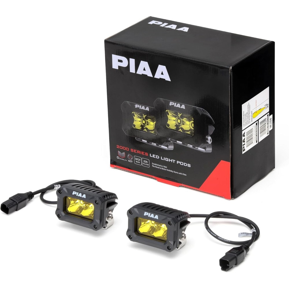 PIAA LED イオンイエロー 2000 SPOT配光 2個入 DKCL204 PIAA 後付けランプ 2000LIGHT PODS 2個入 SPOT配光 イオンイエロー