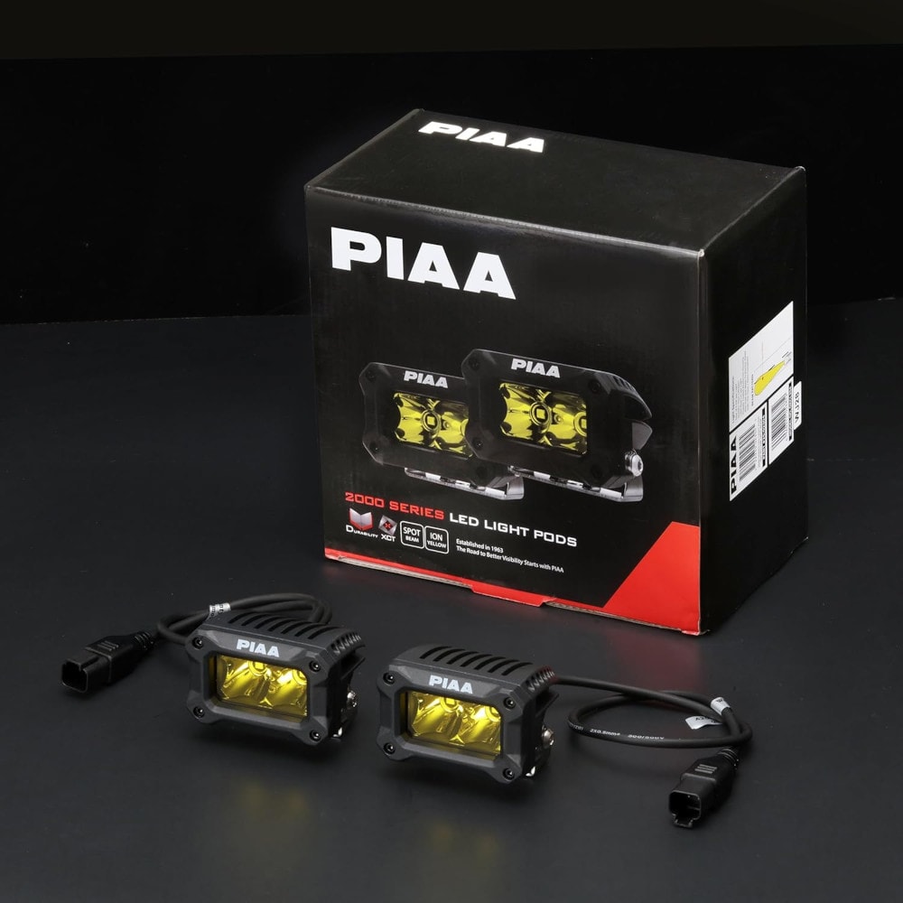 PIAA LED イオンイエロー 2000 SPOT配光 2個入 DKCL204 PIAA 後付けランプ 2000LIGHT PODS 2個入 SPOT配光 イオンイエロー