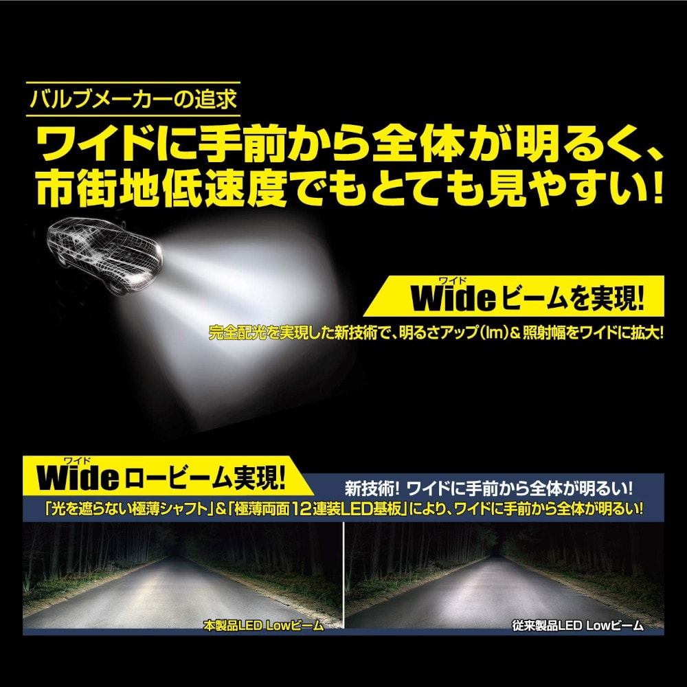 PIAA ヘッドライト/フォグランプ用 LEDバルブ 6000K 4000lm LEH142
