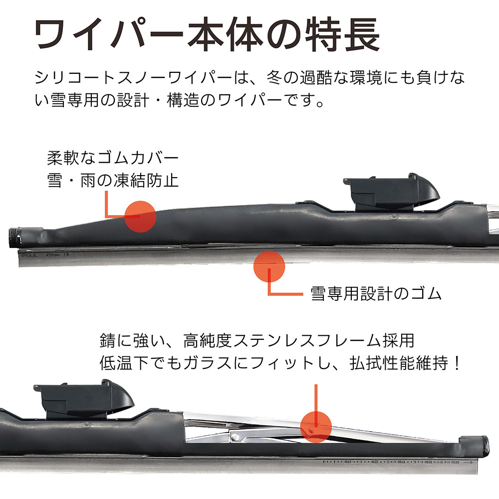 PIAA 雪用ワイパーブレード シリコートスノー 特殊シリコンゴム 340mm