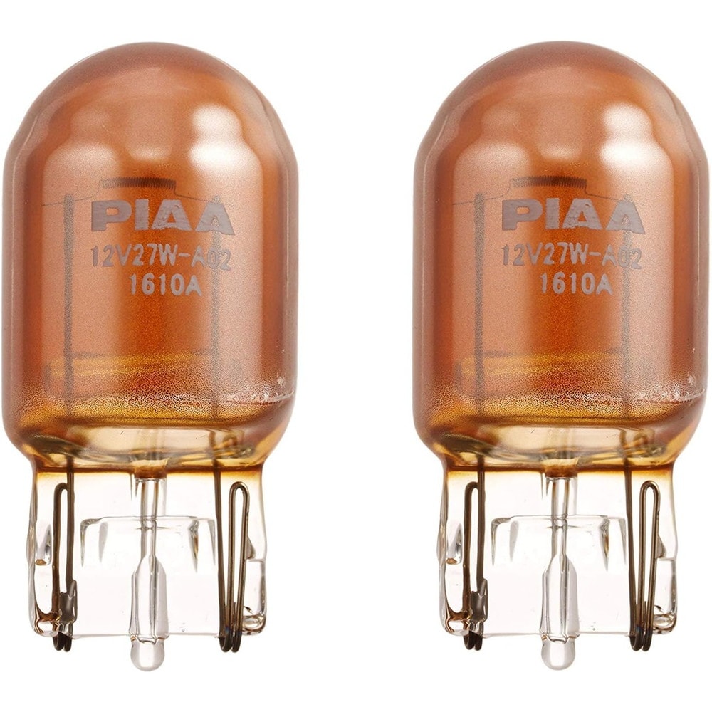 PIAA ハロゲンバルブ 12V/27W 2個入 T20シングル/オレンジ H-646｜うさ