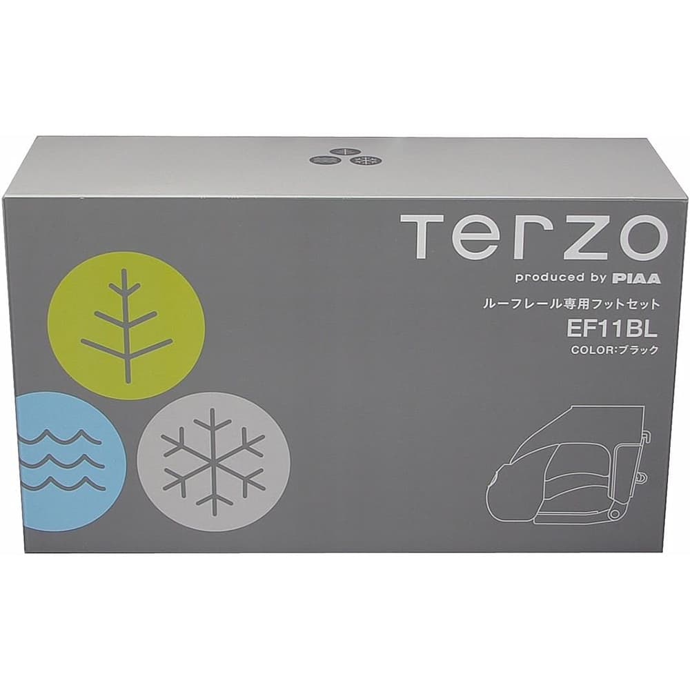 PIAA Terzo ルーフレール専用フットセット 4個入 ブラック EF11BL