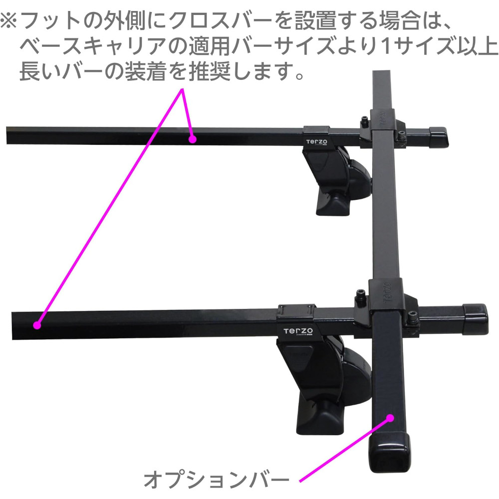 PIAA Terzo(テルッツォ) ベースキャリア バー スクエアバータイプ 1本