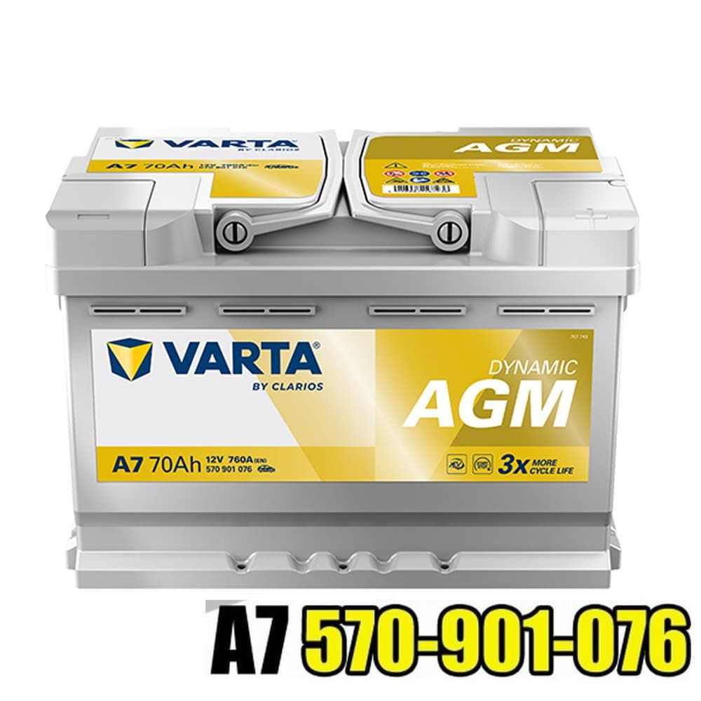 VARTA ドイツ製 輸入車用AGMバッテリー Silver Dynamic AGM 70Ah/760A
