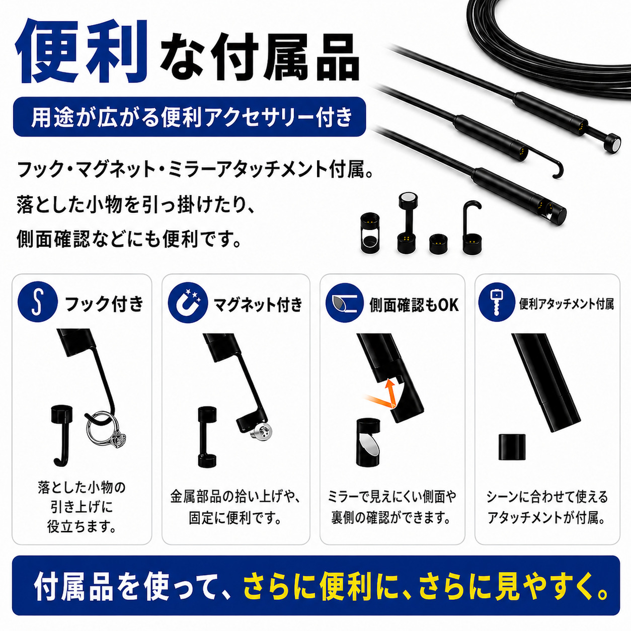 店舗用品 enDo Industrial Endoscope マイクロスコープ 工業用内視鏡｜うさマート